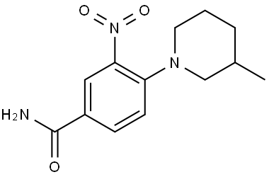 Benzamide, 4-(3-methyl-1-piperidinyl)-3-nitro- Struktur
