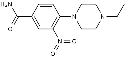 Benzamide, 4-(4-ethyl-1-piperazinyl)-3-nitro- Struktur