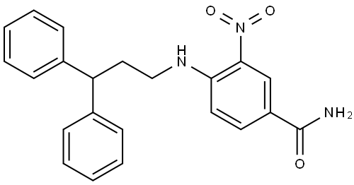 Benzamide, 4-[(3,3-diphenylpropyl)amino]-3-nitro- Structure