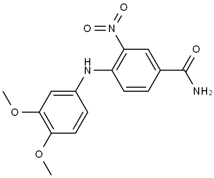 Benzamide, 4-[(3,4-dimethoxyphenyl)amino]-3-nitro- Struktur
