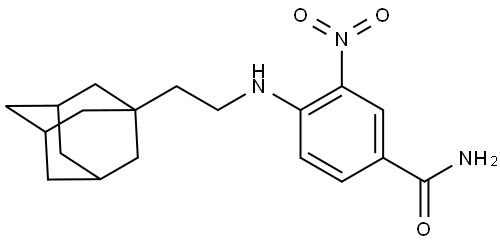 Benzamide, 3-nitro-4-[(2-tricyclo[3.3.1.13,7]dec-1-ylethyl)amino]- Struktur