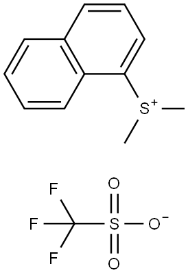 Sulfonium, dimethyl-1-naphthalenyl-, 1,1,1-trifluoromethanesulfonate (1:1) Struktur