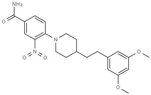Benzamide, 4-[4-[2-(3,5-dimethoxyphenyl)ethyl]-1-piperidinyl]-3-nitro- Structure