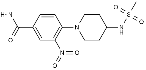 Benzamide, 4-[4-[(methylsulfonyl)amino]-1-piperidinyl]-3-nitro- Struktur