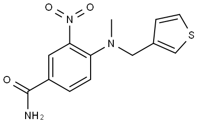 Benzamide, 4-[methyl(3-thienylmethyl)amino]-3-nitro- Structure