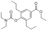 ethyl 4-(diethylcarbamoyloxy)-3,5-dipropyl-benzoate Struktur