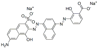 disodium 3-[[4-[(7-amino-1-hydroxy-3-sulphonato-2-naphthyl)azo]-1-naphthyl]azo]salicylate Structure