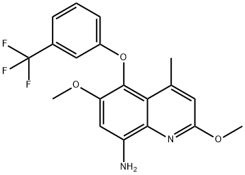 2,6-DIMETHOXY-4-METHYL-5-[3-(TRIFLUOROMETHYL)PHENOXY]QUINOLIN-8-AMINE Structure