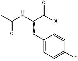 p-Fluoro-a-acetamidocinnamic Acid Structure