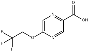 5-(2,2,2-Trifluoroethoxy)pyrazine-2-carboxylic acid Struktur