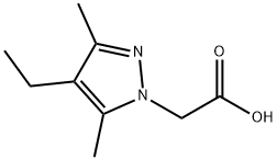 (4-ethyl-3,5-dimethyl-1H-pyrazol-1-yl)acetic acid(SALTDATA: FREE) Structure