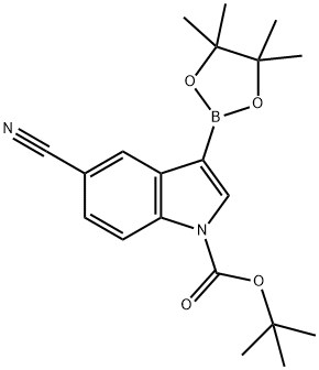 1-BOC-5-cyanoindole-3-boronic acid, pinacol ester|1-BOC-5-CYANOINDOLE-3-BORONIC ACID, PINACOL ESTER