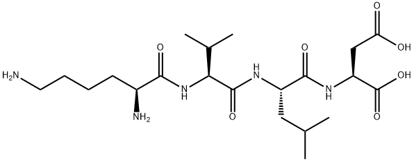 lysyl-valyl-leucyl-aspartic acid Struktur