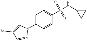 N-Cyclopropyl 4-(4-bromopyrazol-1-yl)benzenesulfonamide Struktur
