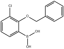 2-Benzyloxy-3-chlorophenylboronic acid Struktur