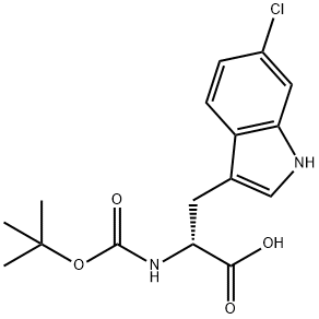 Boc-6-chloro-D-tryptophan Structure