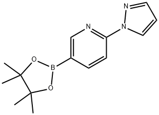 2-(1H-Pyrazol-1-yl)-5-(4,4,5,5-tetramethyl-1,3,2-dioxaborolan-2-yl)pyridine|2-(1H-PYRAZOL-1-YL)PYRIDINE-5-BORONIC ACID, PINACOL ESTER