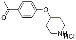 1-[4-(4-Piperidinyloxy)phenyl]-1-ethanonehydrochloride Structure