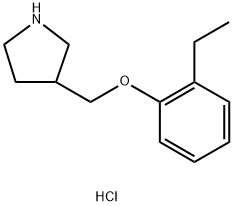 3-[(2-Ethylphenoxy)methyl]pyrrolidinehydrochloride Struktur