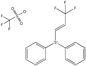 Diphenyl-[(E/Z)-3,3,3-trifluoroprop-1-enyl]-sulfonium trifluoromethanesulfonate Struktur