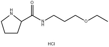 N-(3-Ethoxypropyl)-2-pyrrolidinecarboxamidehydrochloride Struktur