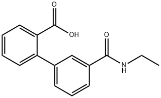 2-[3-(N-EthylaMinocarbonyl)phenyl]benzoic acid, 1261915-41-6, 结构式