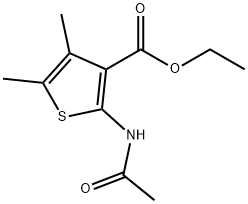 ETHYL 2-(ACETYLAMINO)-4,5-DIMETHYLTHIOPHENE-3-CARBOXYLATE, 13267-52-2, 结构式