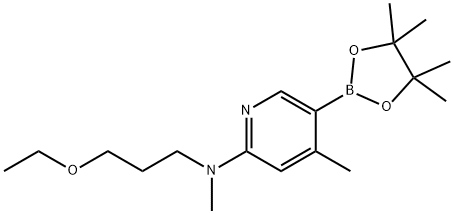 N-(3-ethoxypropyl)-N,4-diMethyl-5-(4,4,5,5-tetraMethyl-1,3,2-dioxaborolan-2-yl)pyridin-2-aMine Struktur