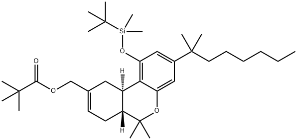 2,2-DIMETHYL-PROPIONIC ACID (6AR,10AR)-1-(TERT-BUTYL-DIMETHYL-SILANYLOXY)-3-(1,1-DIMETHYL-HEPTYL)-6,6-DIMETHYL-6A,7,10,10A-TETRAHYDRO-6H-BENZO[C]CHROMEN-9-YLMETHYL ESTER|137945-54-1