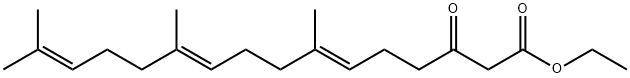 (6E,10E)-7,11,15-TRIMETHYL-3-OXOHEXADECA-6,10,14-TRIENOIC ACID, ETHYL ESTER, (MIXTURE OF ISOMERS) Struktur