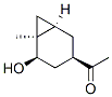 Ethanone, 1-(5-hydroxy-6-methylbicyclo[4.1.0]hept-3-yl)-, [1R-(1alpha,3beta,5beta,6alpha)]- Struktur