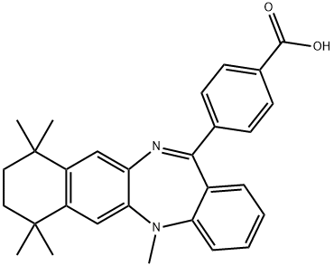 4-(7,8,9,10-TETRAHYDRO-5,7,7,10,10-PENTAMETHYL-5H-BENZO[E]NAPHTHO[2,3-B][1,4]DIAZEPIN-13-YL)BENZOIC ACID|LE 135