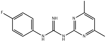 1-(4,6-Dimethyl-2-pyrimidinyl)-3-(p-fluorophenyl)guanidine Structure