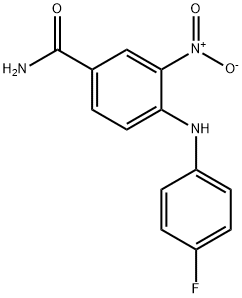 Benzamide, 4-[(4-fluorophenyl)amino]-3-nitro- Struktur