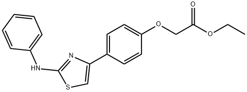 ethyl 2-[4-(2-anilino-1,3-thiazol-4-yl)phenoxy]acetate Struktur
