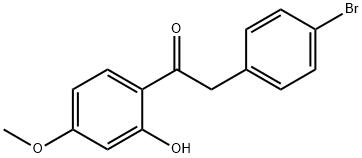 2-(4-溴苯基)-1-(2-羟基-4-甲氧基苯基)乙酮, 170014-23-0, 结构式