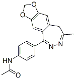 1-(4-Acetylaminophenyl)-4-methyl-7,8-methylenedioxy-5H-2,3-benzodiazep ine Struktur