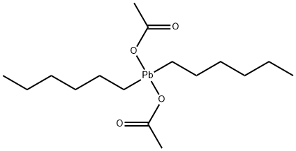 Lead, dihexyl-, diacetate Struktur