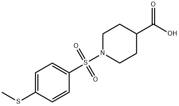1-{[4-(methylthio)phenyl]sulfonyl}piperidine-4-carboxylic acid|1-{[4-(甲巯基)苯基]磺酰基}哌啶-4-羧酸