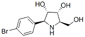 3,4-Pyrrolidinediol, 2-(4-bromophenyl)-5-(hydroxymethyl)-, (2S,3S,4R,5R)- Structure