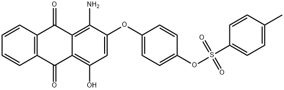 1-amino-4-hydroxy-2-[4-[[(4-methylphenyl)sulphonyl]oxy]phenoxy]anthraquinone Struktur