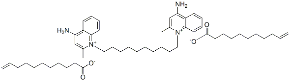1,1'-(decane-1,10-diyl)bis[4-amino-2-methylquinolinium] diundec-10-enoate  Structure