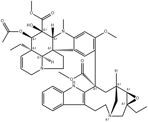 (3'R,4'S)-3',4'-オキシ-4'-デオキシビンカロイコブラスチン 化学構造式
