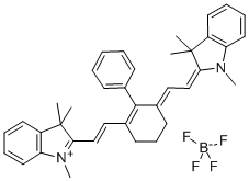 1,3,3-TRIMETHYL-2-((E)-2-(2-PHENYL-3-[(E)-2-(1,3,3-TRIMETHYL-1,3-DIHYDRO-2H-INDOL-2-YLIDENE)ETHYLIDENE]-1-CYCLOHEXEN-1-YL)ETHENYL)-3H-INDOLIUM TETRAFLUOROBORATE Structure