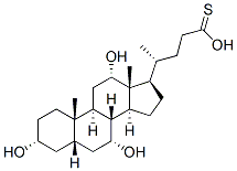 3α,7α,12α-Trihydroxy-5β-cholane-24-thioic acid Structure