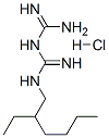 1-(2-ethylhexyl)biguanide monohydrochloride  Struktur