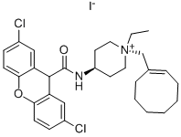 1,4-TRANS-1-(1-CYCLOOCTEN-1-YLMETHYL)-4-[[(2,7-DICHLORO-9H-XANTHEN-9-YL)CARBONYL]AMINO]-1-ETHYLPIPERIDINIUM IODIDE price.
