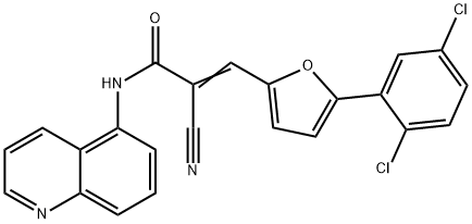 2-Cyano-3-[5-(2,5-dichlorophenyl)-2-furanyl]-N-5-quinolinyl-2-propenamide|2-氰基-3-[5-(2,5-二氯苯基)-2-呋喃基]-N-5-喹啉基-2-丙烯酰胺