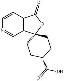 trans-1'-Oxo-spiro[cyclohexane-1,3'(1'H)-furo[3,4-c]pyridine]-4-carboxylic acid Structure