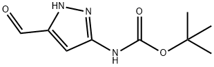 Carbamic acid, (5-formyl-1H-pyrazol-3-yl)-, 1,1-dimethylethyl ester (9CI) Struktur